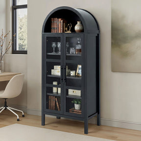 Gateshead Black Arched Cabinet - Ornate Home