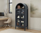Gateshead Black Arched Cabinet - Ornate Home