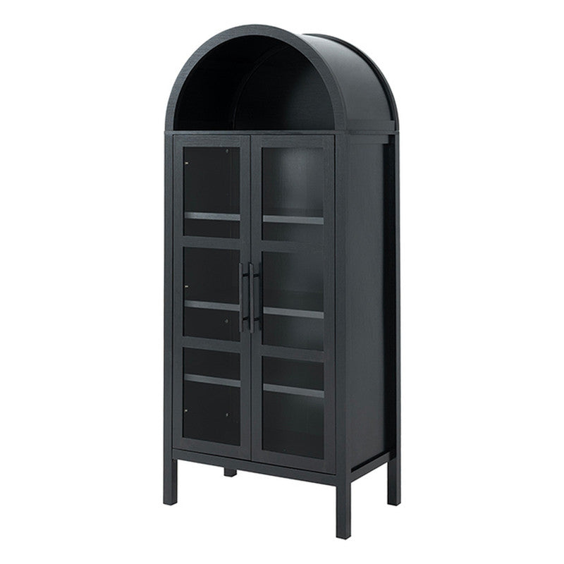 Gateshead Black Arched Cabinet - Ornate Home