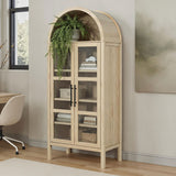 Gateshead Natural Arched Cabinet - Ornate Home