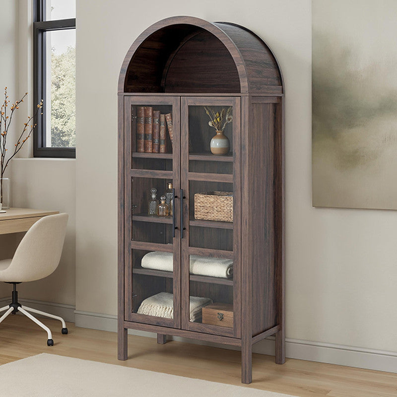 Gateshead Walnut Arched Cabinet - Ornate Home