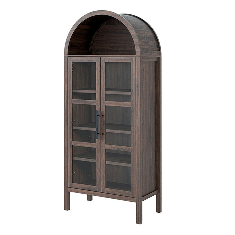 Gateshead Walnut Arched Cabinet - Ornate Home