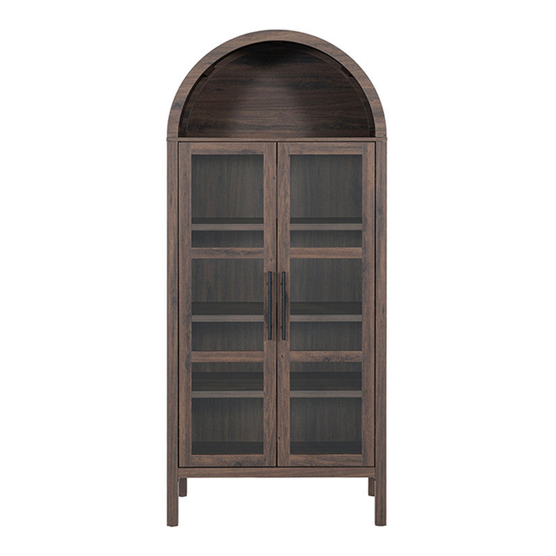 Gateshead Walnut Arched Cabinet - Ornate Home