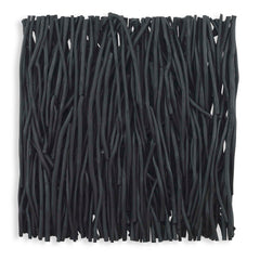 Gathered Teak Black Square Wood Wall Decor - Ornate Home