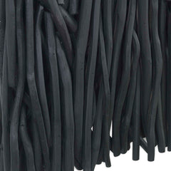 Gathered Teak Black Square Wood Wall Decor - Ornate Home
