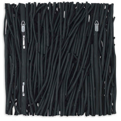 Gathered Teak Black Square Wood Wall Decor - Ornate Home