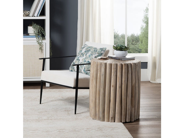 Gathering Tan/White Accent Table - Ornate Home