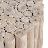 Gathering Tan/White Accent Table - Ornate Home