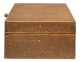 Gatsburg Brown Shagreen Box (Set of 2) - Ornate Home