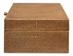 Gatsburg Brown Shagreen Box (Set of 2) - Ornate Home