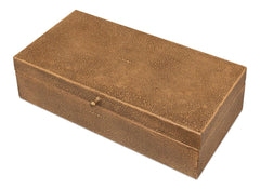 Gatsburg Brown Shagreen Box (Set of 2) - Ornate Home