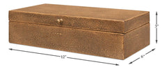 Gatsburg Brown Shagreen Box (Set of 2) - Ornate Home