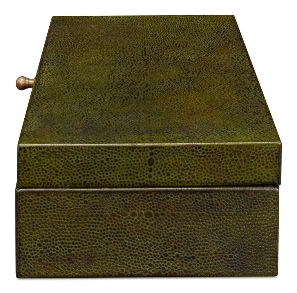 Gatsburg Green Shagreen Box (Set of 2) - Ornate Home