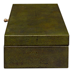 Gatsburg Green Shagreen Box (Set of 2) - Ornate Home