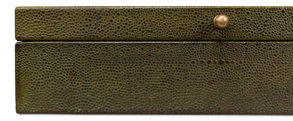 Gatsburg Green Shagreen Box (Set of 2) - Ornate Home