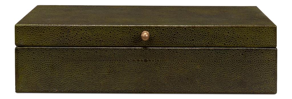 Gatsburg Green Shagreen Box (Set of 2) - Ornate Home