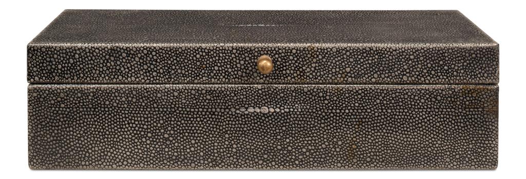 Gatsburg Grey Shagreen Books (Set of 12) - Ornate Home