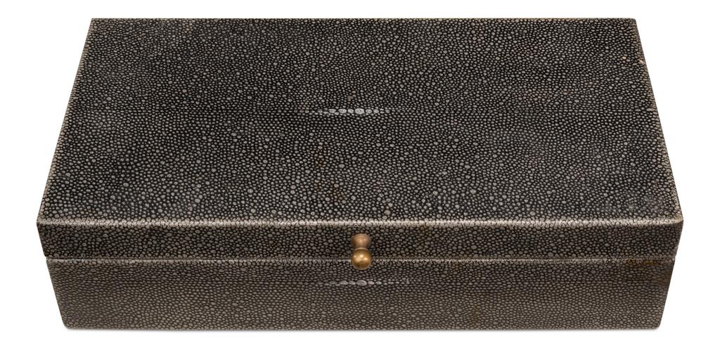 Gatsburg Grey Shagreen Books (Set of 12) - Ornate Home