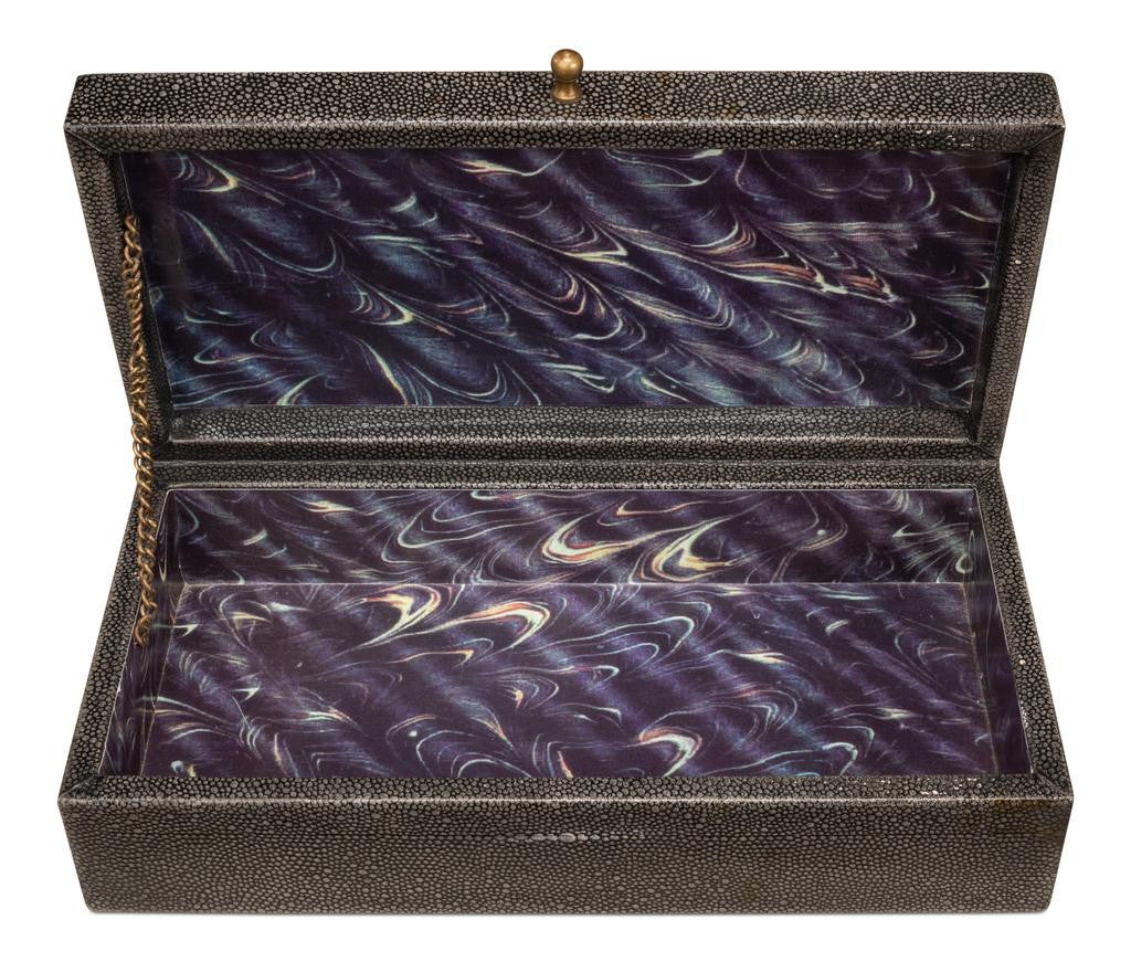 Gatsburg Grey Shagreen Books (Set of 12) - Ornate Home