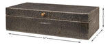 Gatsburg Grey Shagreen Books (Set of 12) - Ornate Home