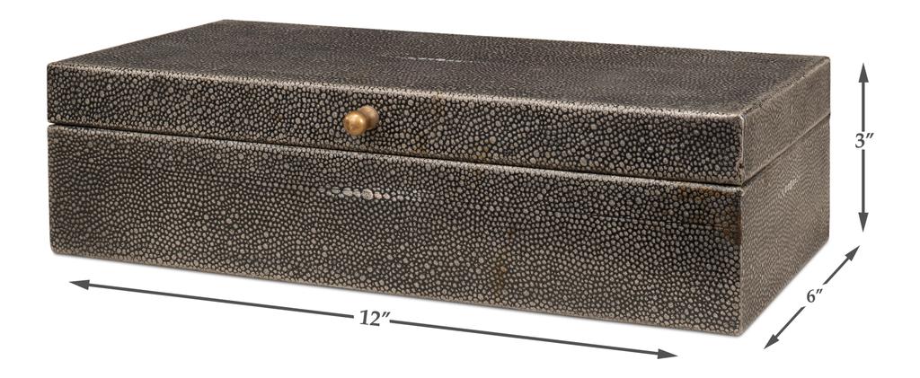 Gatsburg Grey Shagreen Books (Set of 12) - Ornate Home