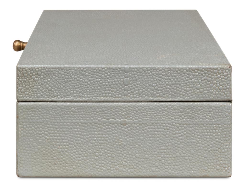 Gatsburg Grey Shagreen Box (Set of 2) - Ornate Home