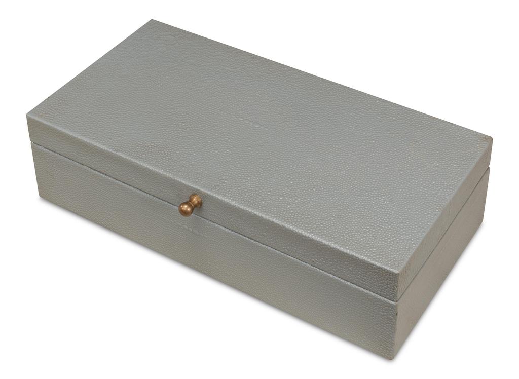 Gatsburg Grey Shagreen Box (Set of 2) - Ornate Home