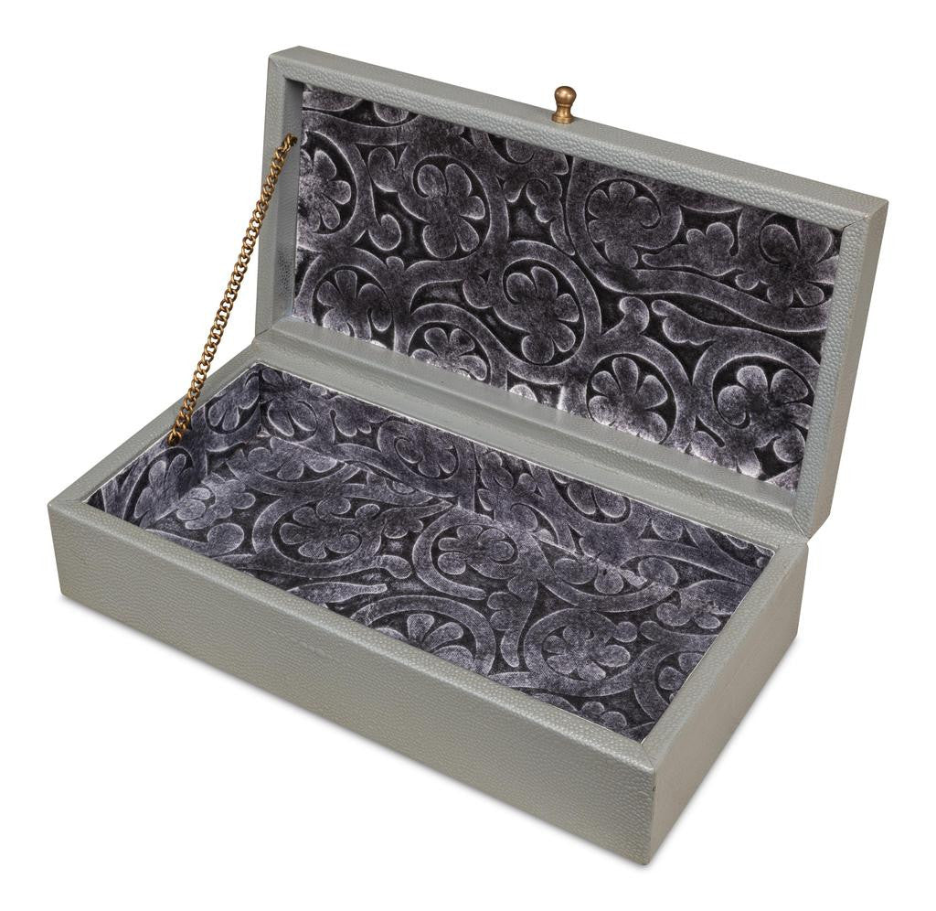 Gatsburg Grey Shagreen Box (Set of 2) - Ornate Home