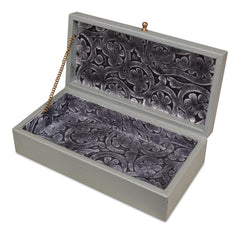 Gatsburg Grey Shagreen Box (Set of 2) - Ornate Home