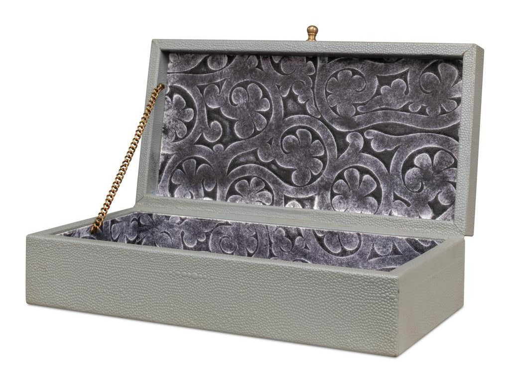 Gatsburg Grey Shagreen Box (Set of 2) - Ornate Home