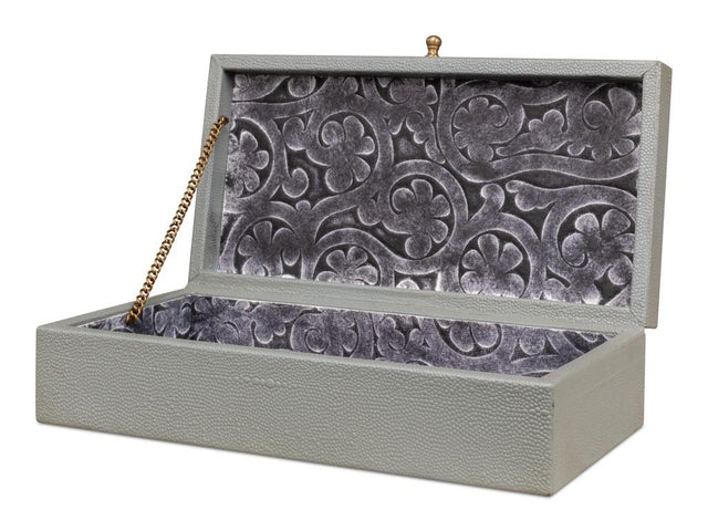 Gatsburg Grey Shagreen Box (Set of 2) - Ornate Home