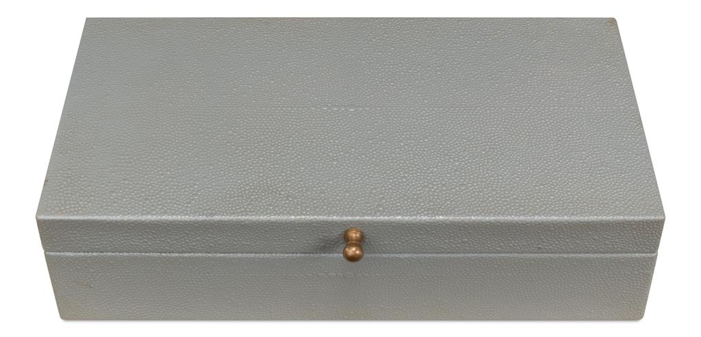 Gatsburg Grey Shagreen Box (Set of 2) - Ornate Home