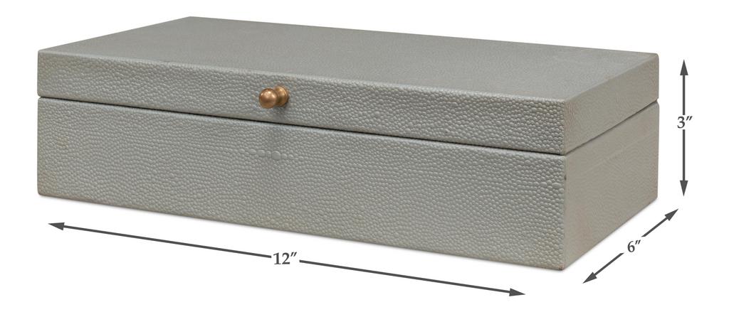 Gatsburg Grey Shagreen Box (Set of 2) - Ornate Home