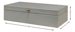 Gatsburg Grey Shagreen Box (Set of 2) - Ornate Home