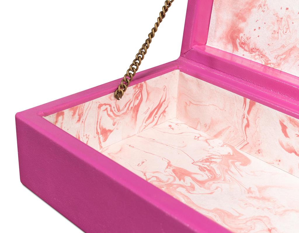 Gatsburg Pink Shagreen Box (Set of 2) - Ornate Home