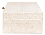 Gatsburg White Shagreen Box (Set of 2) - Ornate Home