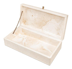 Gatsburg White Shagreen Box (Set of 2) - Ornate Home