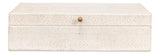 Gatsburg White Shagreen Box (Set of 2) - Ornate Home