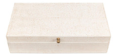 Gatsburg White Shagreen Box (Set of 2) - Ornate Home
