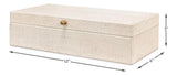 Gatsburg White Shagreen Box (Set of 2) - Ornate Home