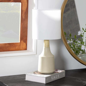 Gattaran Ivory & White Table Lamp - Ornate Home