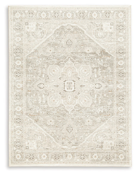 Gatwell Ivory/Gray/Tan 5' x 7' Rug - Ornate Home
