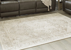 Gatwell Ivory/Gray/Tan 5' x 7' Rug - Ornate Home