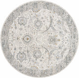 Gauge Cream & Gray Blue Rug with Fringes - Ornate Home
