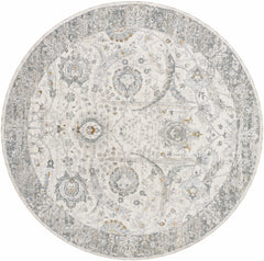 Gauge Cream & Gray Blue Rug with Fringes - Ornate Home