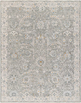 Gauge Gray Blue Textured Rug with Fringes - Ornate Home