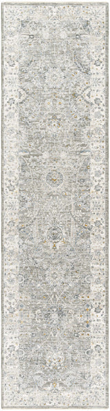 Gauge Gray Blue Textured Rug with Fringes - Ornate Home