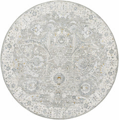 Gauge Gray Blue Textured Rug with Fringes - Ornate Home
