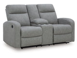Gauntlet Sterling DBL Rec Loveseat w/Console (Online Special Price) - Ornate Home