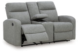 Gauntlet Sterling DBL Rec Loveseat w/Console (Online Special Price) - Ornate Home